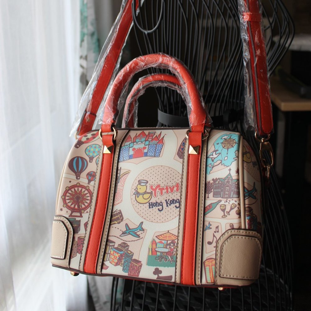 NWT Super cute PU Leather Crossbody Top Handle Bag